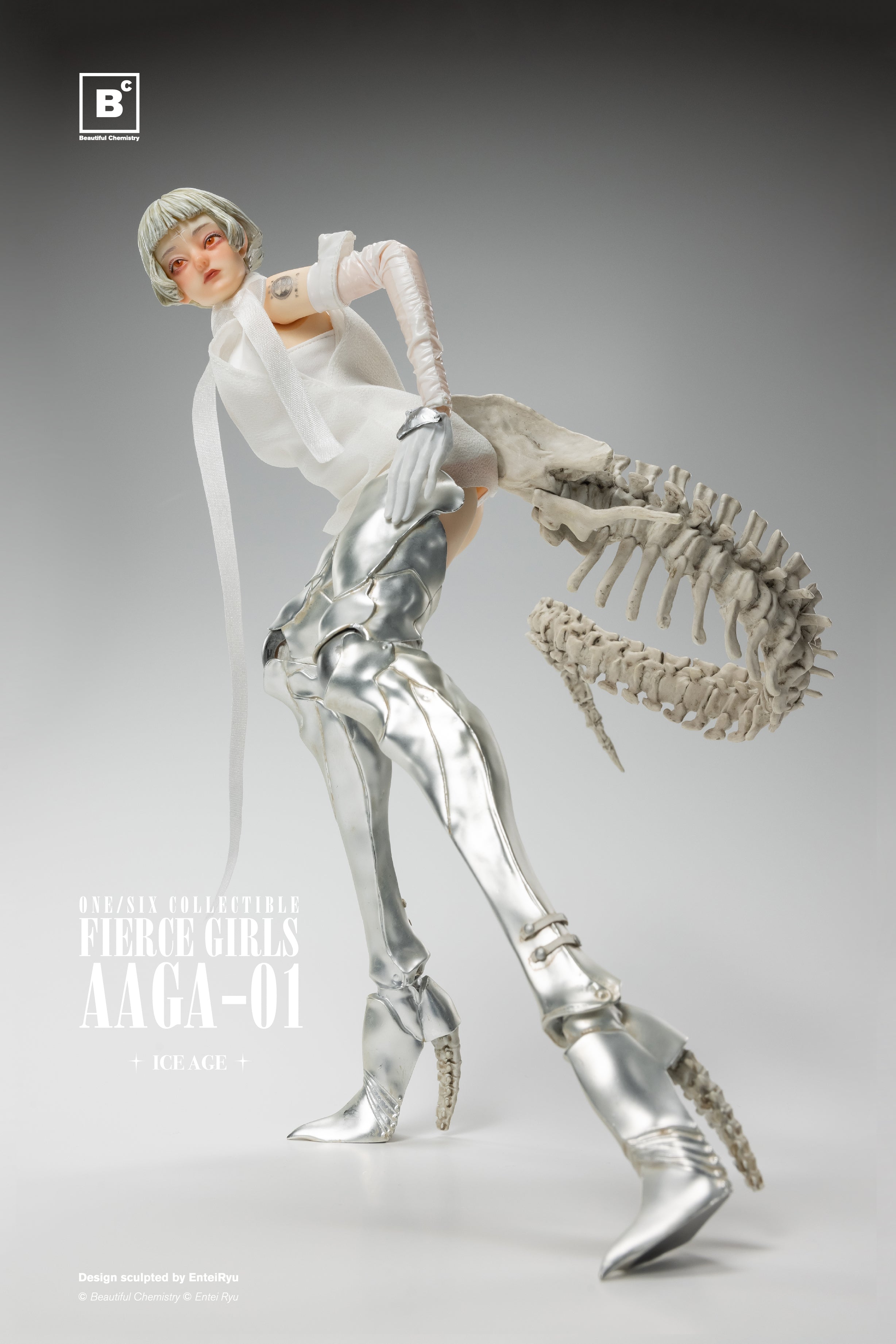 FIERCE GIRLS AAGA-01 BONE GIRL (Black/White)