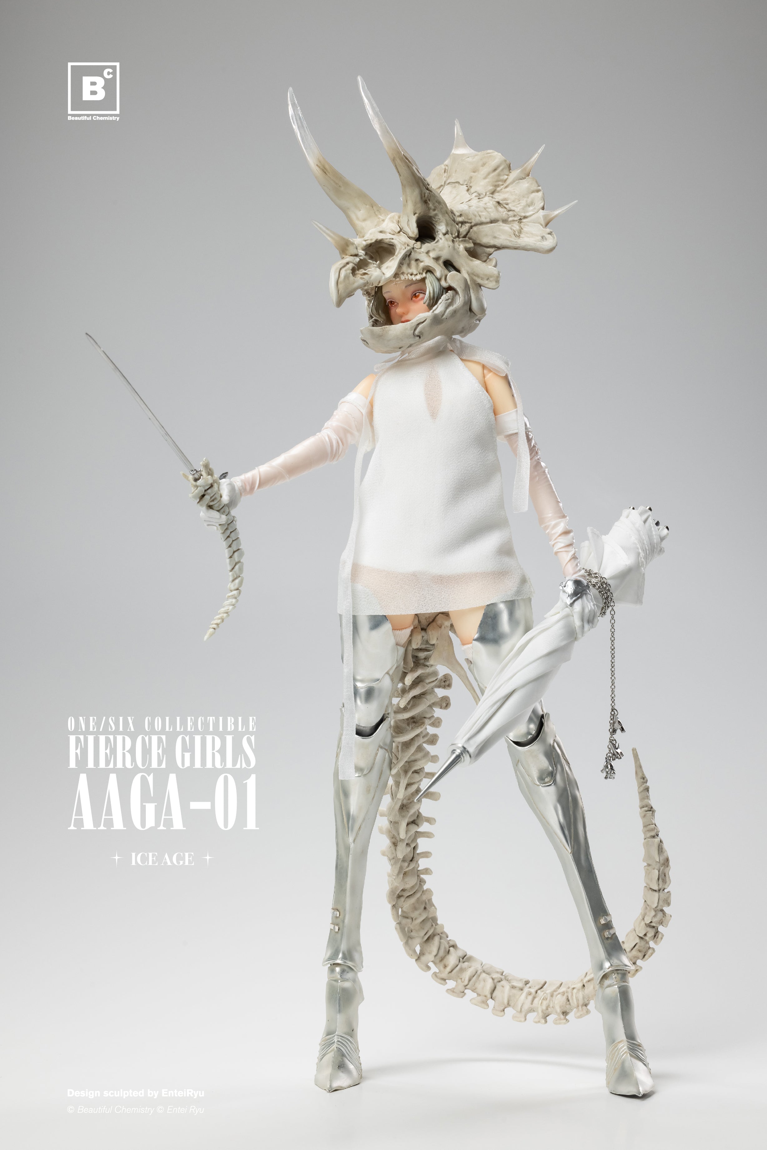 FIERCE GIRLS AAGA-01 BONE GIRL (Black/White)