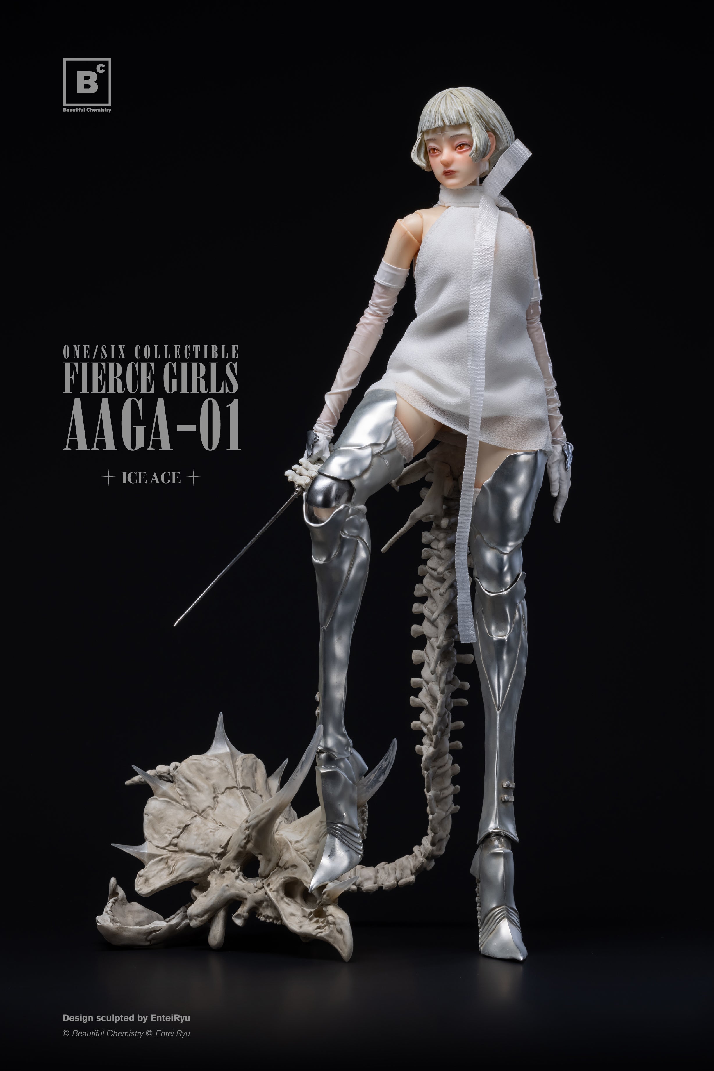 FIERCE GIRLS AAGA-01 BONE GIRL (Black/White)