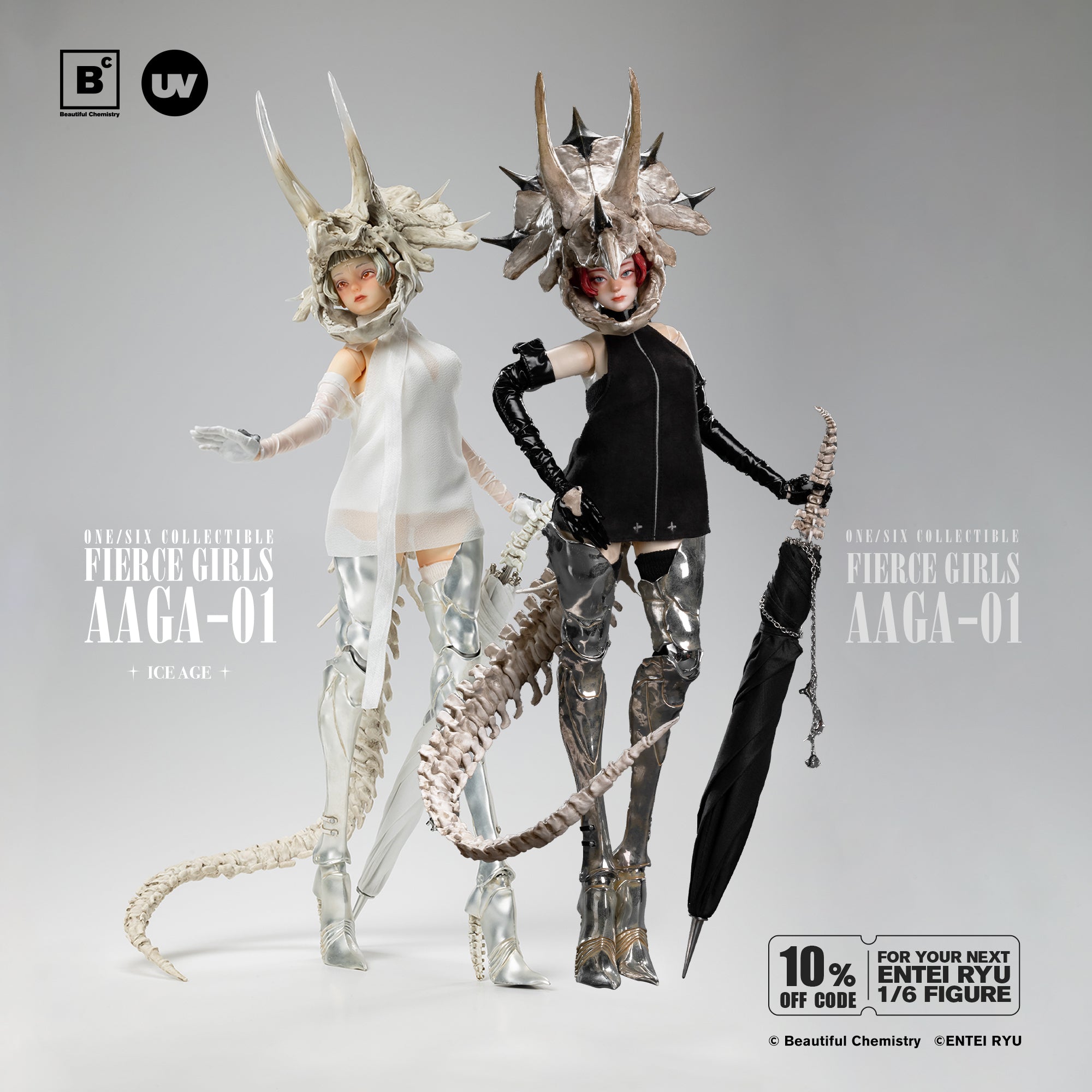 ENTEIRYU MERCURY + FIERCE GIRLS AAGA-01 BONE GIRL – Collector Set (Limited Bundle)