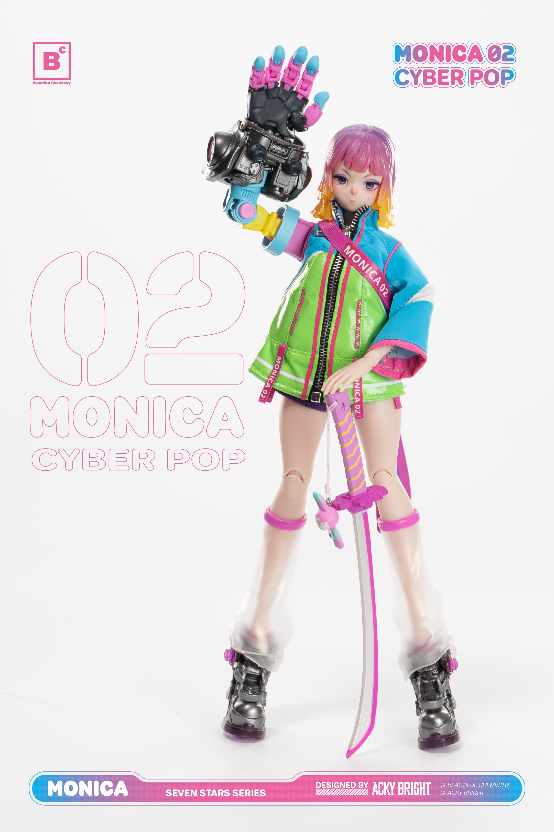 その他 SEVEN STARS SERIES NO.02 MONICA BC x Acky Bright SDCC 2026 Exclusive No. 02 Cyber Pop Monica Limited E